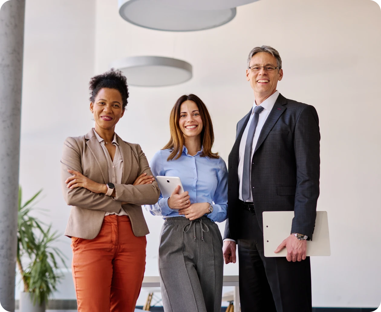 Business colleagues standing together